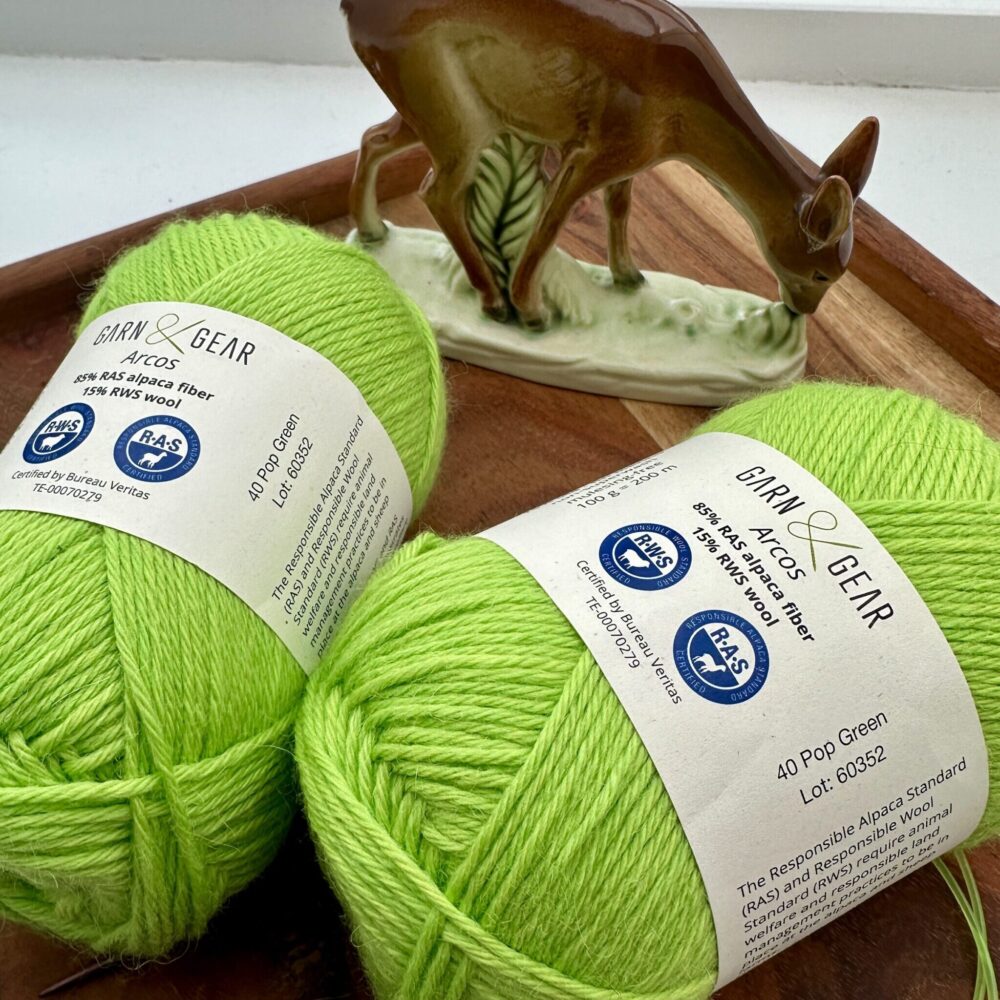 Arcos alpaca/merino - Pop Green. 100 g - Image 2