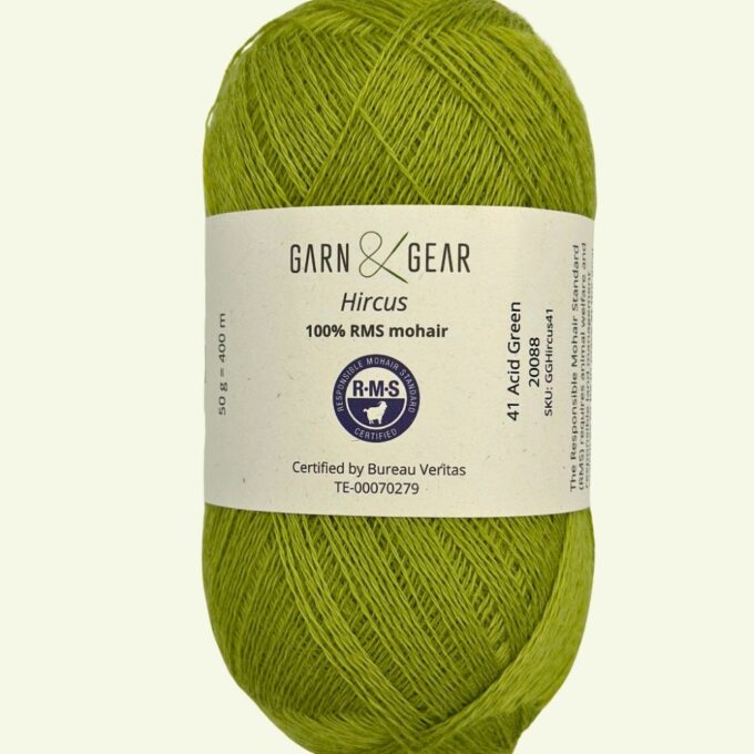 Hircus Acid Green mohair fra Garn & Gear