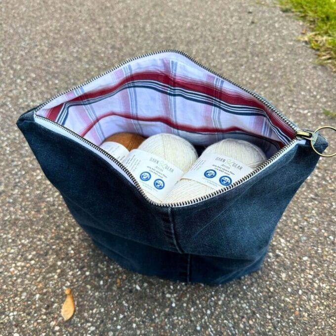 Stor Projekttaske - Sort Denim - Morfar - Image 2