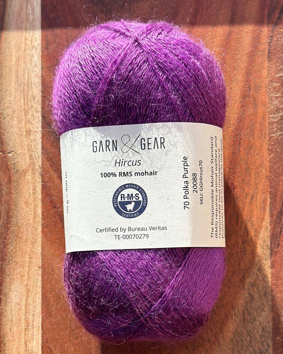 Hircus 100% mohair - Polka Purple. 50 g