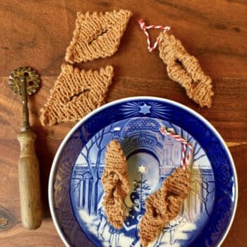 Strikkede klejner strikket julepynt