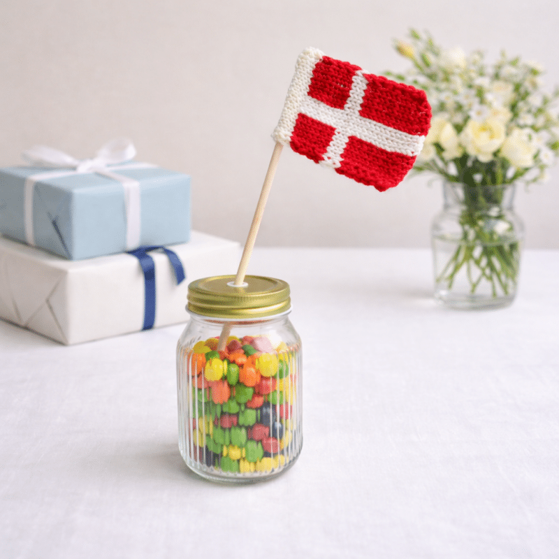 hjemmelavet flag til gave
