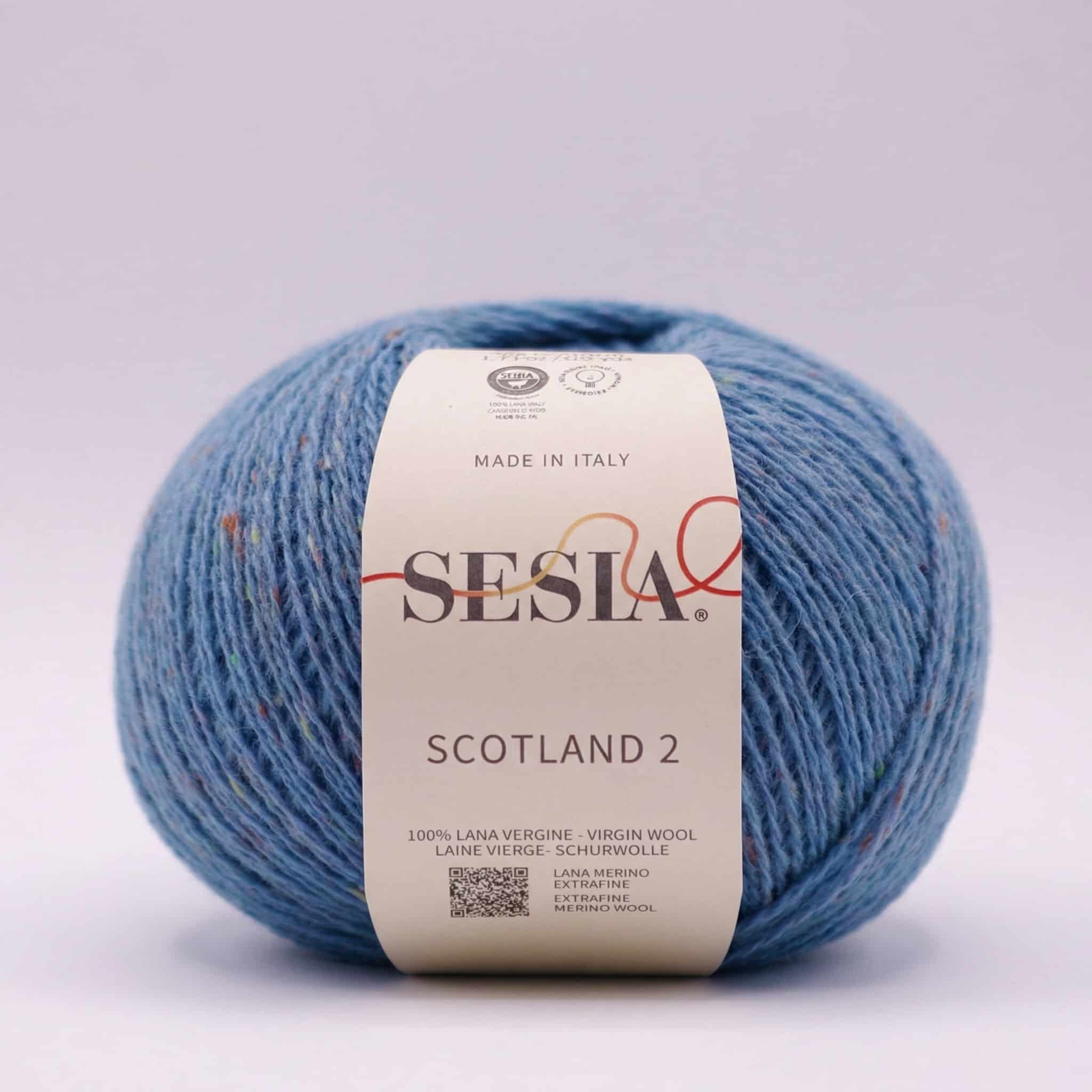 Scotland 2 Tweed Merino - 50 g - 3 Lys blå