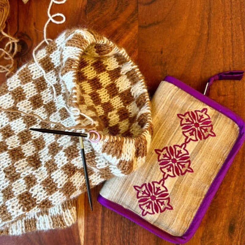 halsrør strikket på korte pinde lantern moon