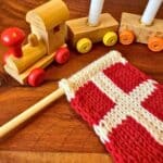 strikket fødselsdagsflag