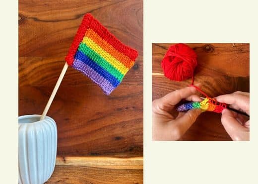 strikket pridefla