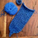 Flødeskum scarf blå