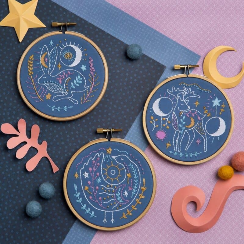 himmelske dyr broderikit