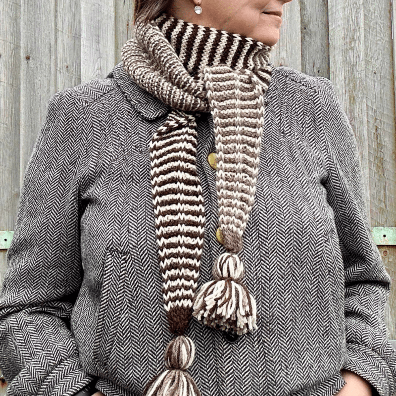 mellemvej scarf opskrift
