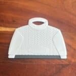 Hvid Gleener Sweater Saver uldkam med strikkemønster